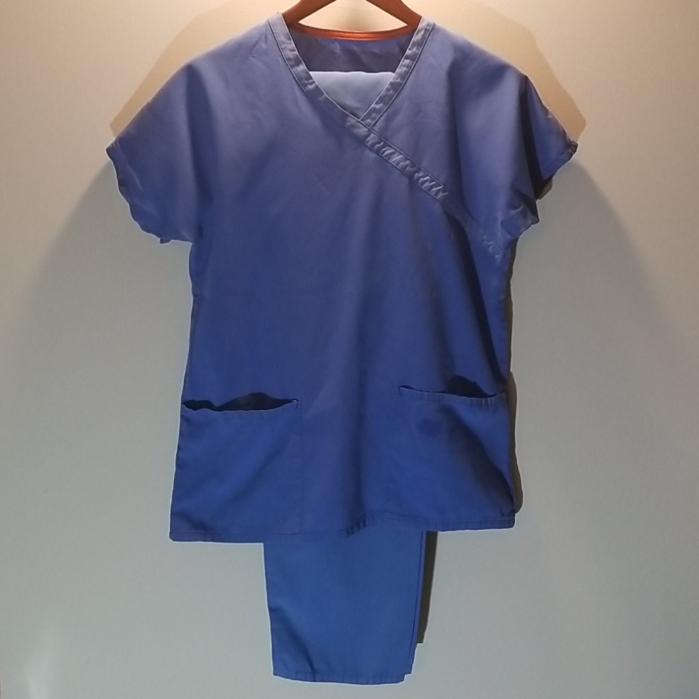 ENCOMPASS Top & Bottom Blue Scrubs Size Small